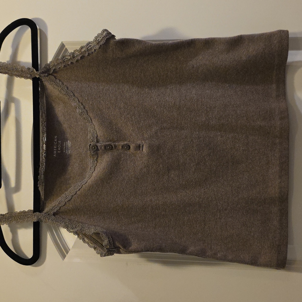 Bundle Of 2 American Eagle Tanks Top in Washed Brown and Chocolate Brown XL - Picture 2 of 9